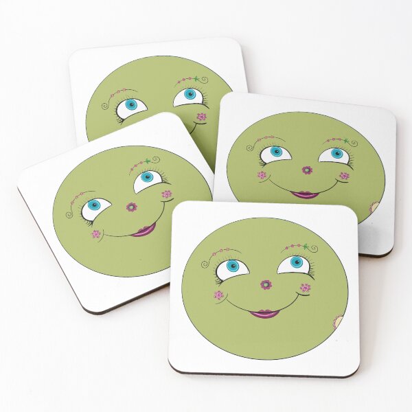 Item preview, Lime green happy face- sugar skull style  designed and sold by Inktown.
