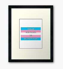 Gender is Beautiful Transgender Framed Print