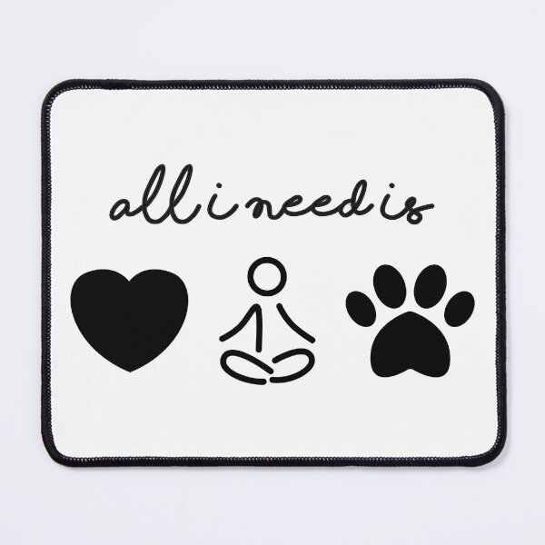 Item preview, all i need is love and yoga and a dog designed and sold by ssbymaria.