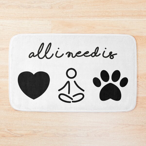 Item preview, all i need is love and yoga and a dog designed and sold by ssbymaria.