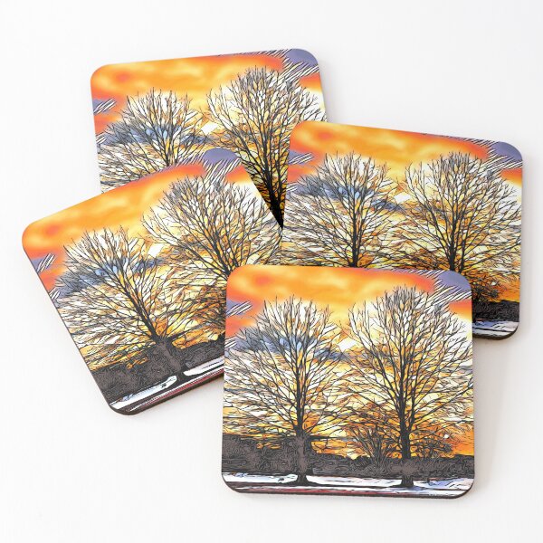 Item preview, Naked Trees at Sunset (Fantasy Colors) designed and sold by MediaArtbyMara.