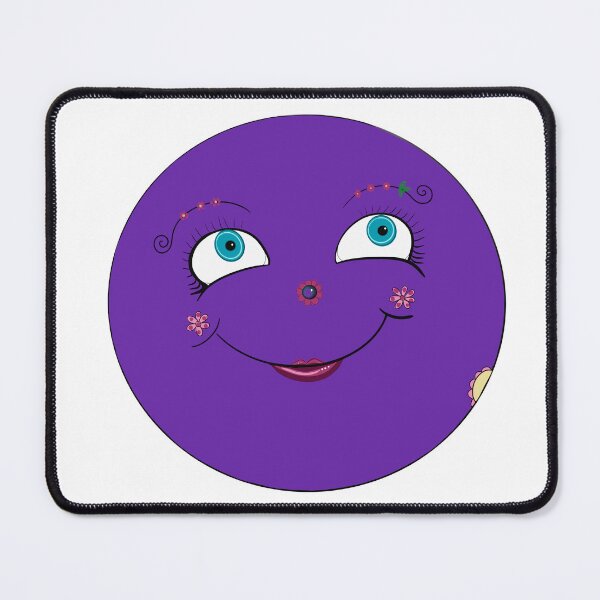 Item preview, Purple happy face with flowers designed and sold by Inktown.