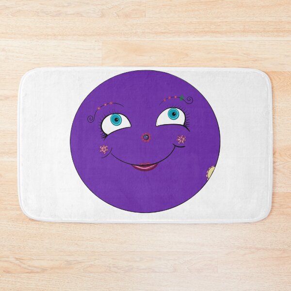 Item preview, Purple happy face with flowers designed and sold by Inktown.