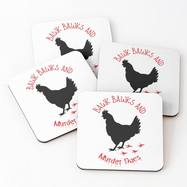Item preview, bawk bawks and murder docs designed and sold by 2ModernHippies.