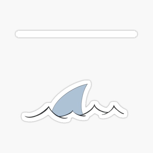 Item preview, Shark In Wave Sticker designed and sold by ToStockwell.