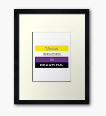 Gender is Beautiful Nonbinary Framed Print
