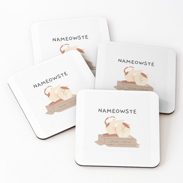 Item preview, naMEOWste cat yoga nameste designed and sold by 2ModernHippies.