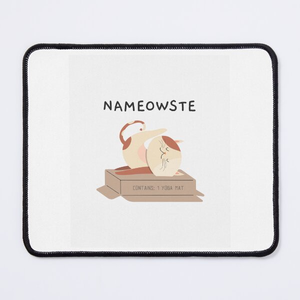 Item preview, naMEOWste cat yoga nameste designed and sold by 2ModernHippies.