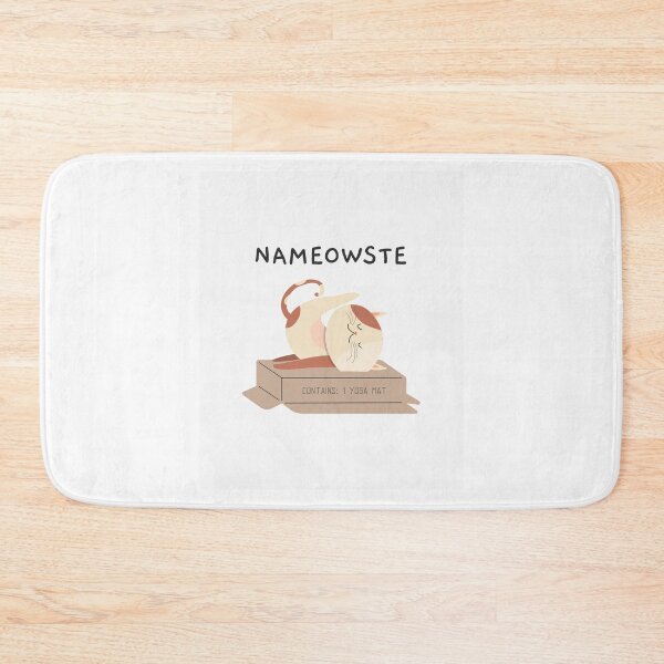 Item preview, naMEOWste cat yoga nameste designed and sold by 2ModernHippies.
