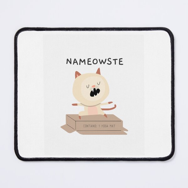 Item preview, naMEOWste cat yoga nameste designed and sold by 2ModernHippies.