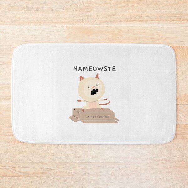 Item preview, naMEOWste cat yoga nameste designed and sold by 2ModernHippies.
