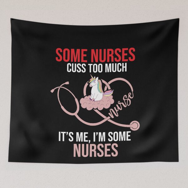 Item preview, Some Nurses Cuss Too Much Funny Unicorn Nurse Present  designed and sold by pedrored369.