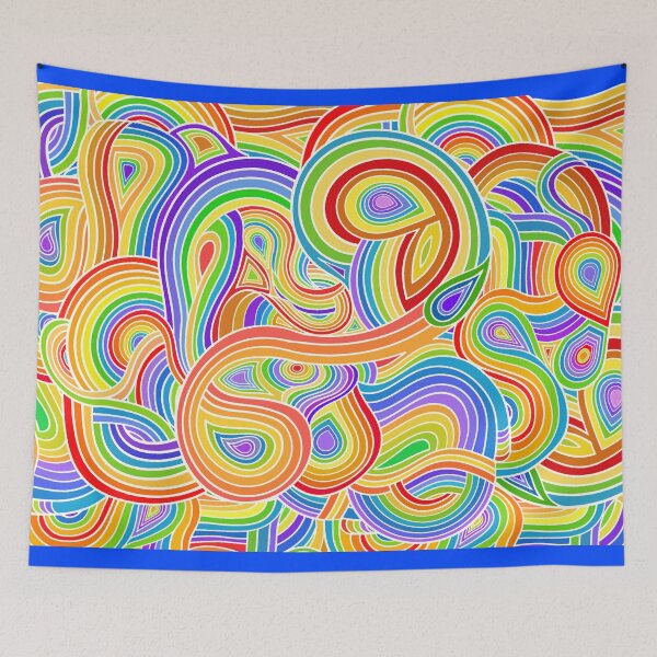 Item preview, Abstract Rainbow Ribbons Design  designed and sold by Alondra.