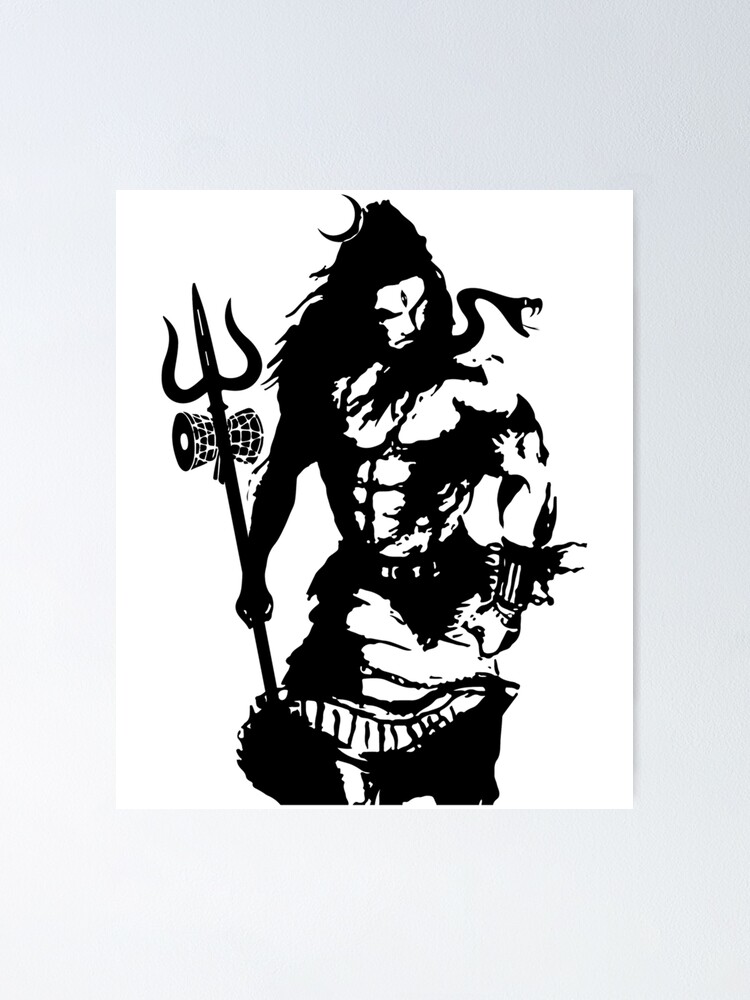 Art n Store Supreme of God Lord Shiva in Angry Form, HD Printed Religious &  Decor Picture with Plane Brown Frame (30 X 23.5 X 1.5 cm_ Brown Wood) :  Amazon.in: Home & Kitchen