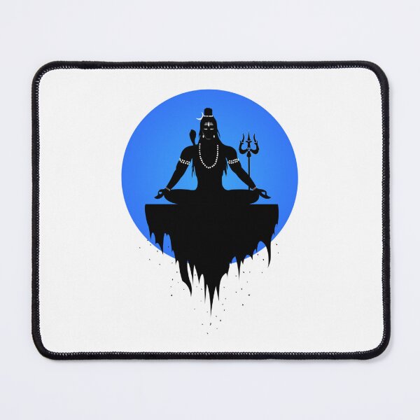 Item preview, Lord Shiva Meditaing Vector art Trishul designed and sold by RasikaDesigns.