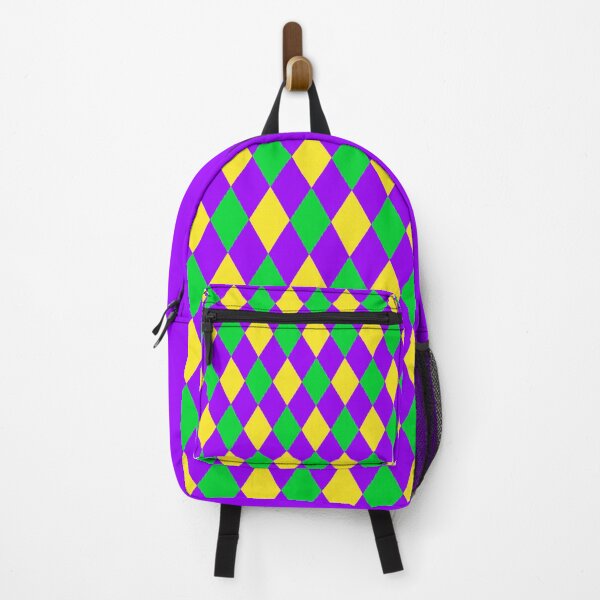 Item preview, Mardi Gras Fat Tuesday Purple, Green And Gold Harlequin Pattern designed and sold by Gsallicat.