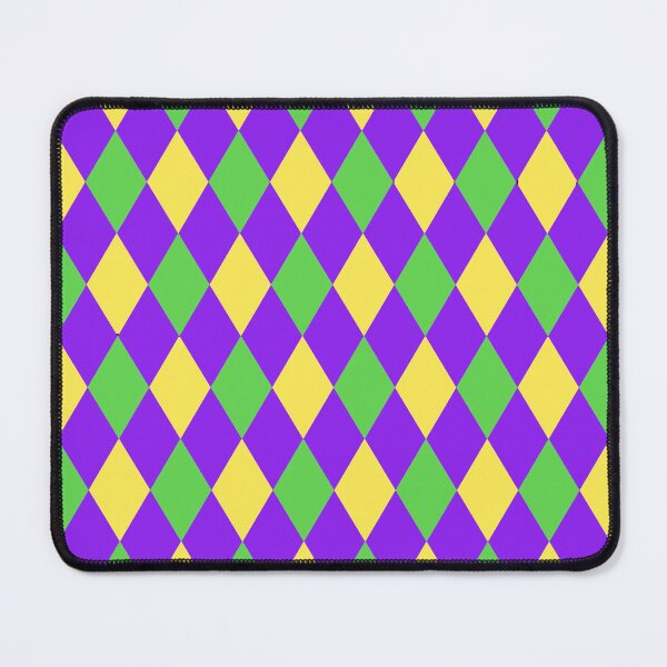 Item preview, Mardi Gras Fat Tuesday Purple, Green And Gold Harlequin Pattern designed and sold by Gsallicat.