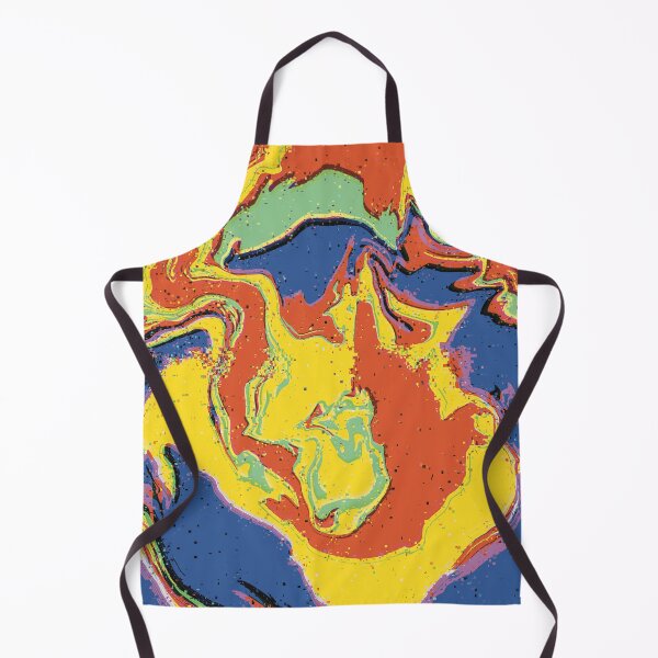 Item preview, Primary Color Glitchy Liquid Swirls Retro Pattern designed and sold by JadedLilacsArt.