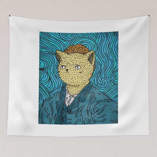 Item preview, cat self-portrait without beard, Cute cat Art, Famous Painting, Vincent Van Gogh designed and sold by 2ModernHippies.