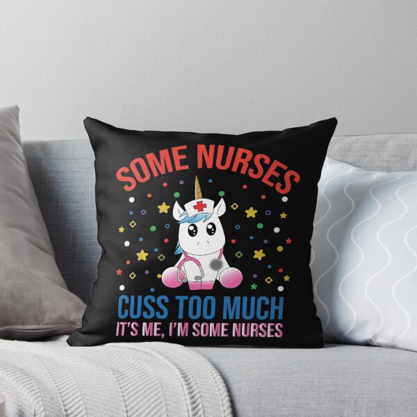 Item preview, Some Nurses Cuss Too Much Funny Unicorn Nurse Design designed and sold by pedrored369.