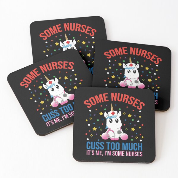 Item preview, Some Nurses Cuss Too Much Funny Unicorn Nurse Design designed and sold by pedrored369.