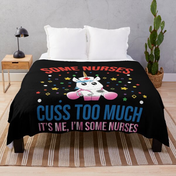 Item preview, Some Nurses Cuss Too Much Funny Unicorn Nurse Design designed and sold by pedrored369.