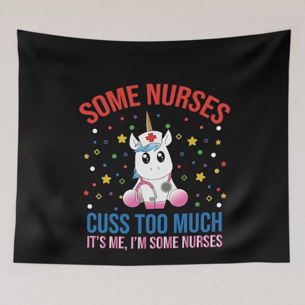 Item preview, Some Nurses Cuss Too Much Funny Unicorn Nurse Design designed and sold by pedrored369.