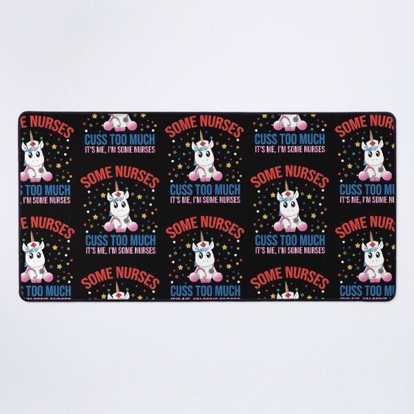 Item preview, Some Nurses Cuss Too Much Funny Unicorn Nurse Design designed and sold by pedrored369.