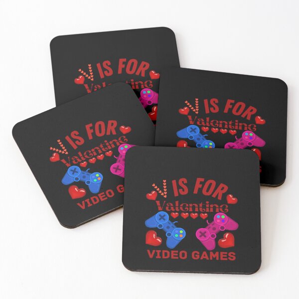 Item preview, V is for Video Games - Valentines day designed and sold by dreamwearprints.