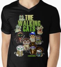 THE WALKING CATS Men's V-Neck T-Shirt