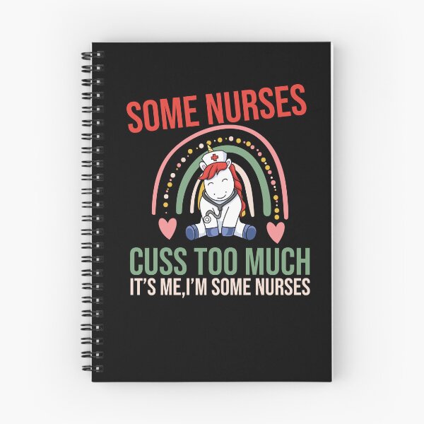 Item preview, Some Nurses Cuss Too Much Funny Unicorn Rainbow Nurse Design designed and sold by pedrored369.