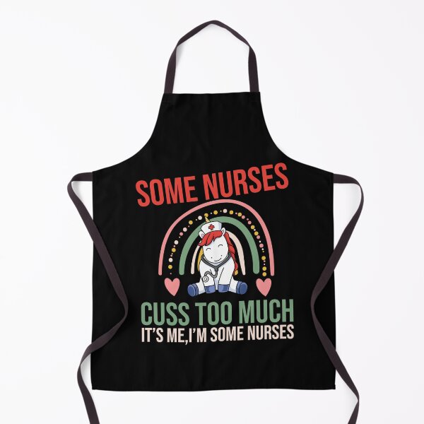 Item preview, Some Nurses Cuss Too Much Funny Unicorn Rainbow Nurse Design designed and sold by pedrored369.