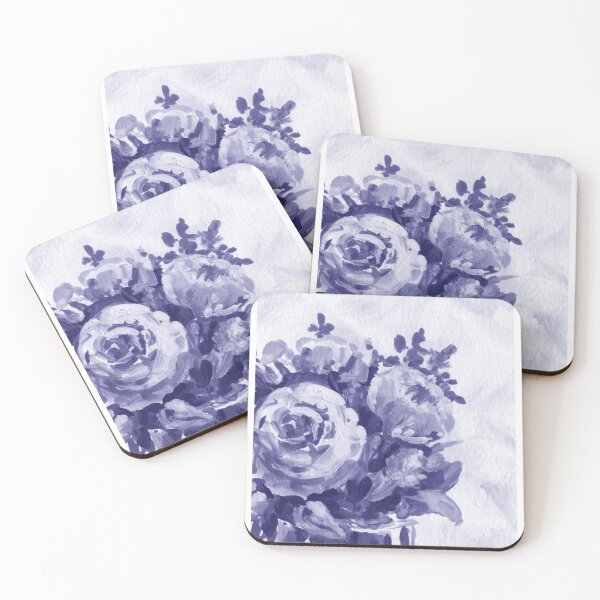 Item preview, Gorgeous Flowers Purple Blue Very Peri Floral Design L designed and sold by Irina Sztukowski.