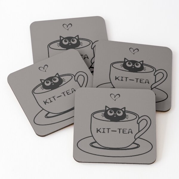 Item preview, Kit-Tea Design, Cute Cat Design designed and sold by ChicLilyShop.
