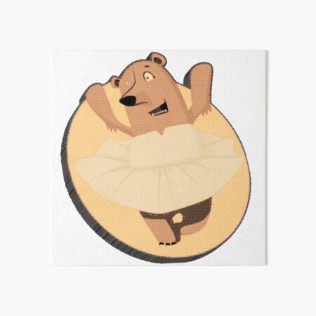 Bear Ballet Dance Art Board Print