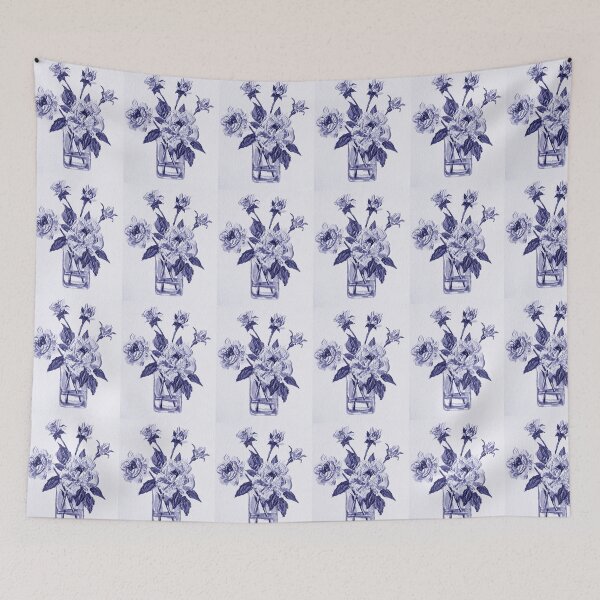 Item preview, Gorgeous Flowers Purple Blue Very Peri Floral Design LVI designed and sold by Irina Sztukowski.