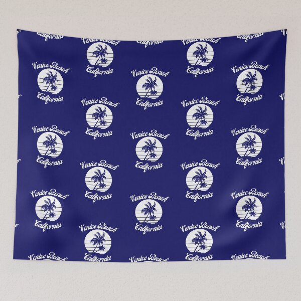 Item preview, Venice Beach California (White + Navy) designed and sold by Just-Basic.