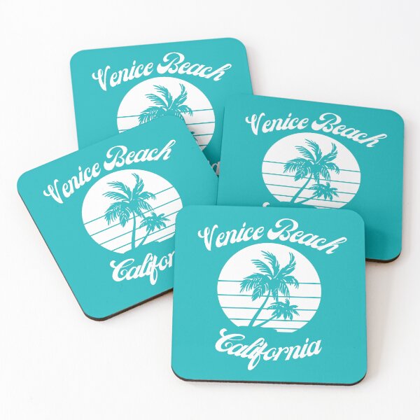 Item preview, Venice Beach California (White + Teal) designed and sold by Just-Basic.