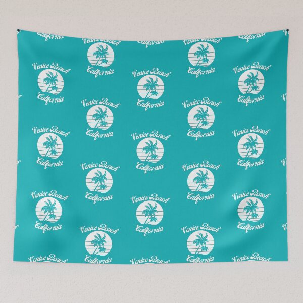 Item preview, Venice Beach California (White + Teal) designed and sold by Just-Basic.