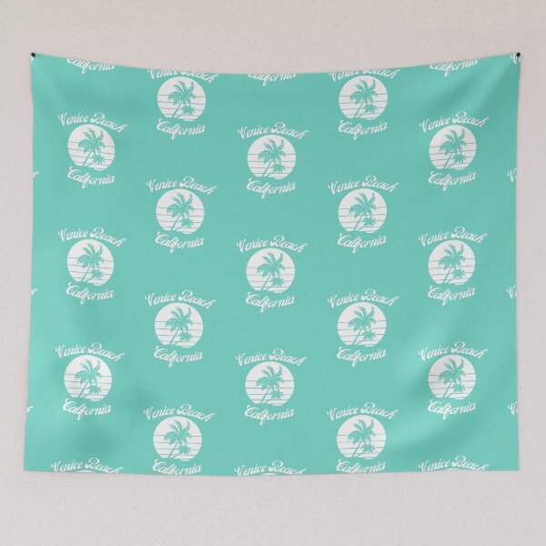 Item preview, Venice Beach California (White + Seafoam) designed and sold by Just-Basic.