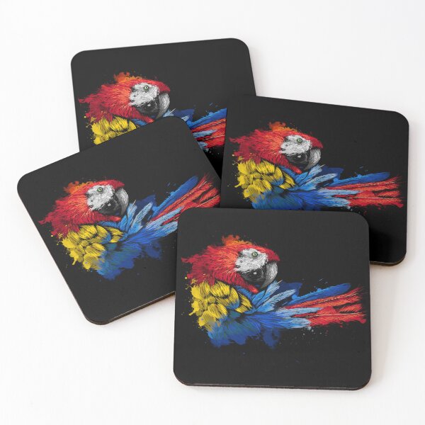 Item preview, Macaw in abstract neon colors designed and sold by Bcolors.