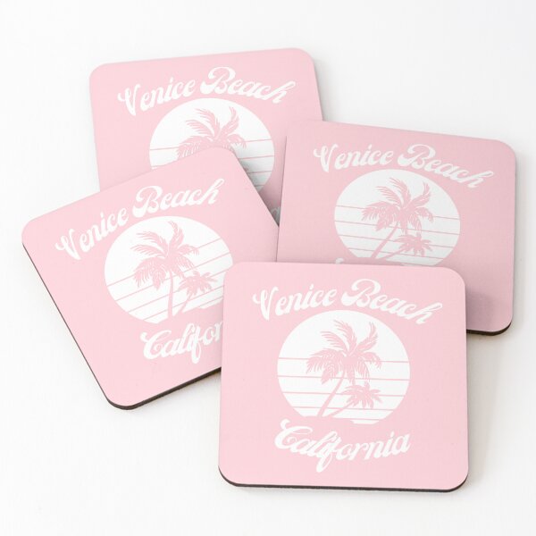 Item preview, Venice Beach California (White + Light Pink) designed and sold by Just-Basic.