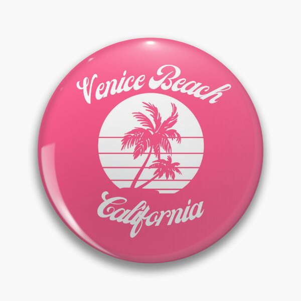 Item preview, Venice Beach California (White + Hot Pink) designed and sold by Just-Basic.