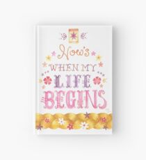 Tangled Typography Wann wird mein Leben beginnen Notizbuch