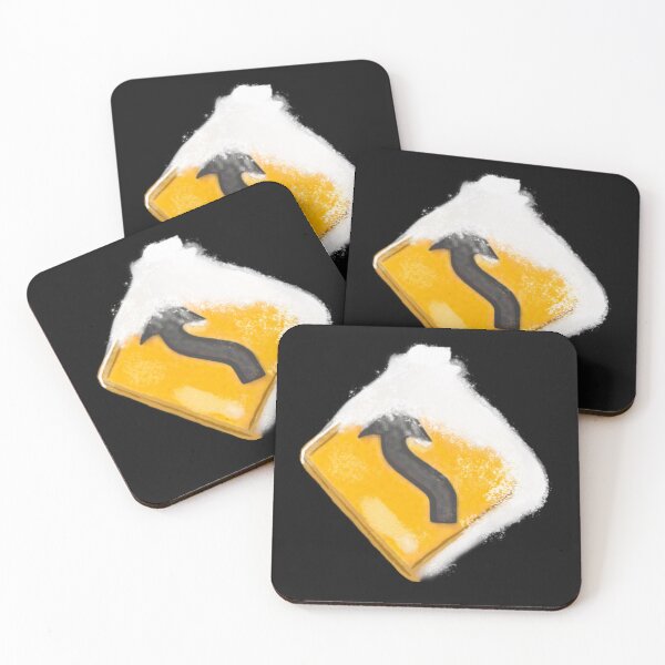 Item preview, Curvy road ahead snow covered Road sign designed and sold by aadventures.