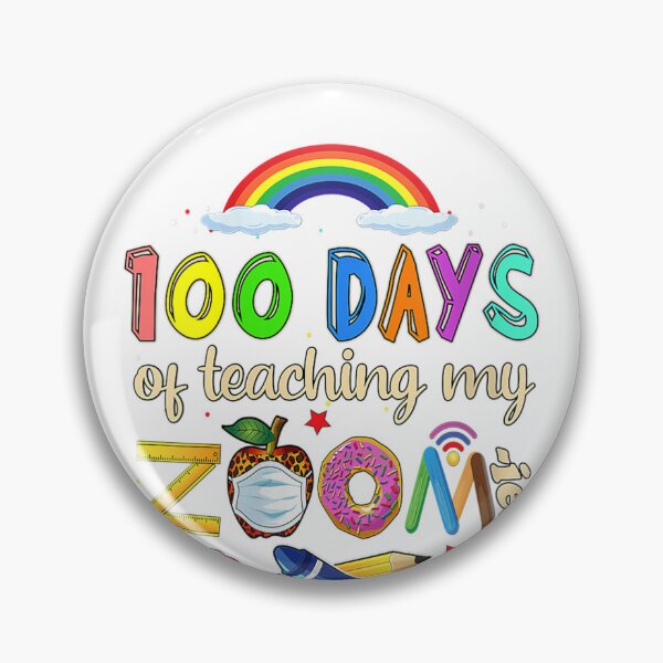 Item preview, Womens 100 Days of School Teaching My -ies Virtual Teacher Gift V-Neck T-Shirt designed and sold by BrocknerCallan.