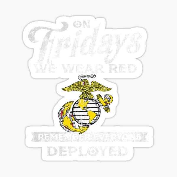 "Remember Everyone Veteran Deployed Red" Sticker for Sale by