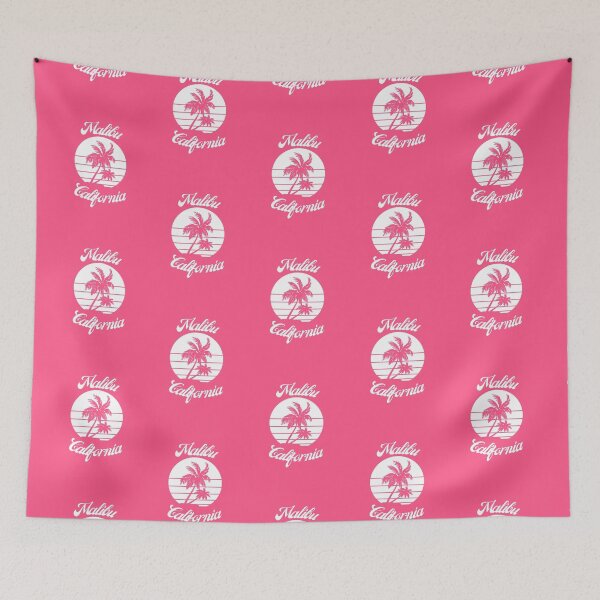 Item preview, Malibu California (White + Hot Pink) designed and sold by Just-Basic.
