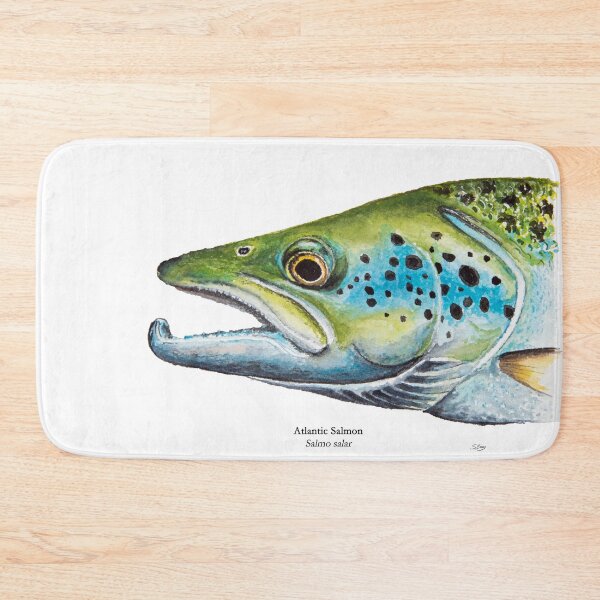 Item preview, Atlantic Salmon Head Painting designed and sold by Stephen Emms.