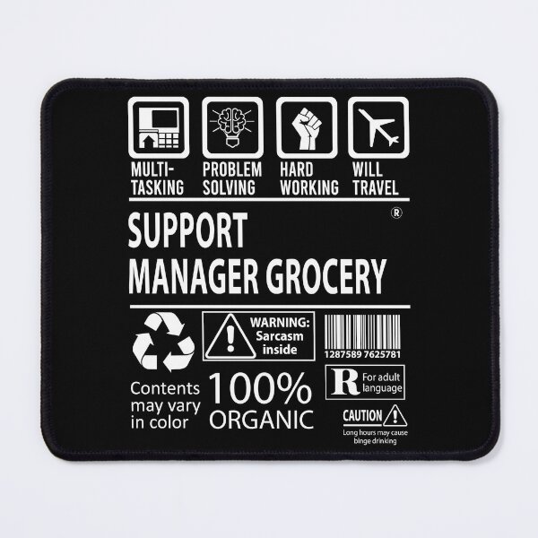 Item preview, Support Manager Grocery T Shirt - MultiTasking Certified Job Gift Item Tee designed and sold by oslandefren.